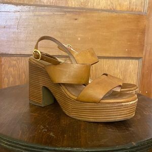 Seychelles Genuine Leather Wedge Sandals